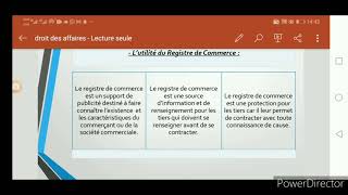 droit des affaires S5 partie 10lutilité du registre de commerce [upl. by Shelia]