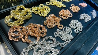 Gold rope chain size guide review  14k vs 10k vs hollow vs solid  so icy jewelry [upl. by Power]