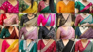 🤩✨V Neck Blouse Designs Latest Unique V Neck Blouse Front Design Ideas❤ [upl. by Sillek]