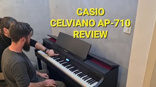 Piano Digital Casio Celviano AP710 Review Completo  Academia de Piano [upl. by Nauqahs]