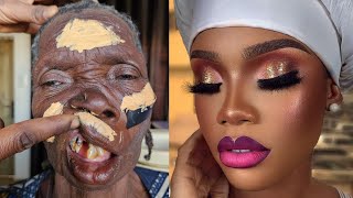 UNBELIEVABLE 😱😳🔥✂️ VIRAL BRIDAL MAKEUP amp GELE TRANSFORMATION💄MAKEUP TUTORIAL [upl. by Katie]