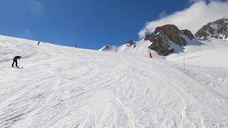 Would you call this a BLUE run  my 10 year old son was amazed Tignes Apr 2023 [upl. by Turrell]