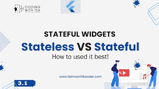 31  Flutter Stateful Widgets  Stateless VS Stateful  Flutter Crash Course 2023 [upl. by Sadie902]