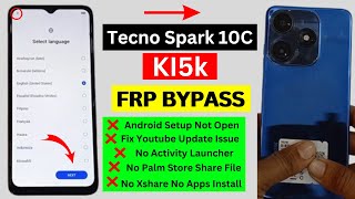 Tecno Spark 10c FRP BYPASS ✅ Android 12  New Solution  Tecno KI5k Google Account Bypass Without Pc [upl. by Chor]