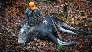 His First Ever Moose  Over 300 YARD Shot [upl. by Arlette]