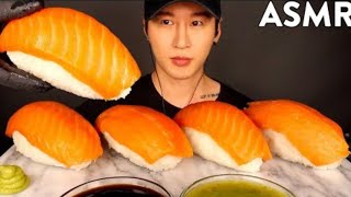 Zach Choi ASMR salmon sushi sashimi mukbang bites only [upl. by Lexi184]