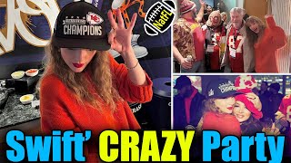 OMG Taylor Swifts crazy DANCE with Jason Kelce at Chiefs Victory Party [upl. by Eudoxia628]