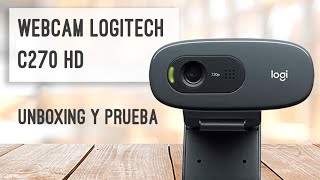 ▶️ Webcam Logitech C270  Unboxing y prueba [upl. by Wilser767]