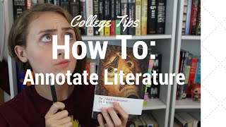 College Tips  How to annotate literature pt 1 [upl. by Pierrette595]