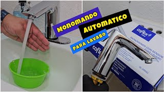 Instala este Monomando con Sensor para Lavabo  Funciona con luz o baterías 💡 [upl. by Aniras]