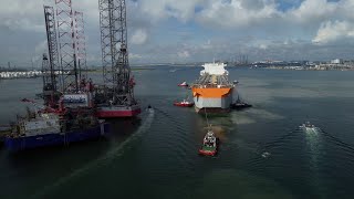 Prosperity FPSO enters drydock in Singapore [upl. by Kimmel293]