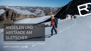 Anseilen am Gletscher Abstände in der Seilschaft Bremsknoten amp mehr  Tutorial 1118  LAB ICE [upl. by Velleman]