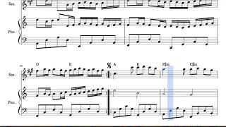 Pachelbel Canon in D Sheet Music for Alto Sax  Baritone Saxophone and Piano Duet [upl. by Innor]