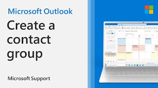 How to create a contact group in Outlook  Microsoft [upl. by Lime]