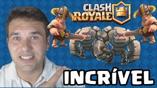 DECK DE GOLEM E BÁRBAROS DE ELITE PARA CHEGAR AOS 4 600 TROFÉUS NO CLASH ROYALE [upl. by Hakan942]