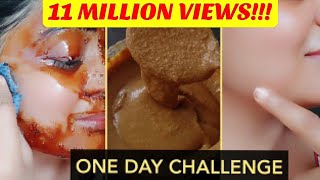 One Days Challenge  Skin Brightening at Home   Visible Spotless Glowing Skin After One Use [upl. by Kesley]