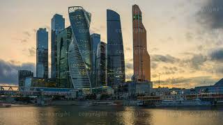 Timelapse of Moscow City skyscrapers [upl. by Gimpel]