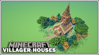 Minecraft Villager Houses  THE CLERIC Small Church  Minecraft Tutorial [upl. by Aneleiram770]