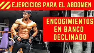 Ejercicio para el abdomen  Encogimientos en Banco Declinado [upl. by Berti]