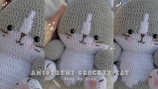 How to Crochet an Amigurumi Cat Plushie StepbyStep Easy Beginner Tutorial Valentine Crochet Makes 💘 [upl. by Jenni]