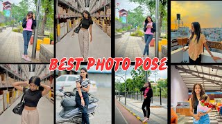 Best stylish photo pose for girl 2024  photo poses for girls in jeans  instagram pose ideas girls [upl. by Lairret]