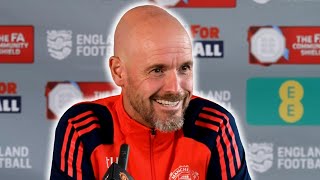 Erik ten Hag prematch press conference  Manchester City v Manchester United  Community Shield [upl. by Lawry576]