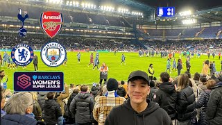 I went to 2 Matches in one day  Tottenham vs Arsenal and Chelsea vs Manchester City  WSL [upl. by Ahsiad723]