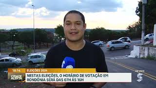 Nestas eleições o horário de votação em Rondônia será das 07h às 16h [upl. by Aysab]