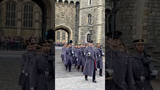 Changing of the guard at Windsor Castle 🏰 Thursday 31st October 2024 New 💂‍♂️ shorts windsor [upl. by Nevada247]