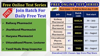 Important Batch For Free Online Test  Pharmacy Vacancies  Boost up your preparation exam prepare [upl. by Anik]