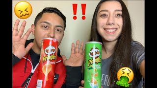 NO HANDS PRINGLES CHALLENGE [upl. by Lyrpa]