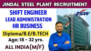 Jindal JSW Steel Plant Recruitment 2024Apply Online For Multiple Vacancy 2024jswvacancy [upl. by Galateah721]