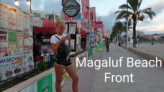 Magaluf  Mallorca  Beach Front Tour 4K 60fps [upl. by Liberati]