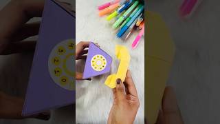 DIY Paper Telephone 😱 crafteraditi shorts papercraft handmade diy CrafterAditi [upl. by Llorrad152]