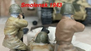 Bataille de Smolensk 1943 Seconde guerre mondiale Airfix 132 Tamiya 135 Diorama SP [upl. by Leba]