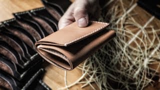 Making a Trifold Leather Wallet [upl. by Drawyeh950]