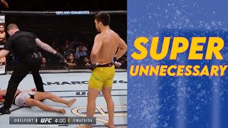 quotSuper UNnecessaryquot Moments in UFC Fighters Showing Restraint [upl. by Liederman]