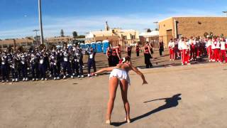 University of Washington band and baton twirler at the USS Ronald Reagan [upl. by Acemaj]