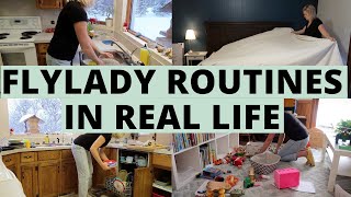 Flylady Method in Real Life  Full Day of Cleaning Routines [upl. by Papert699]