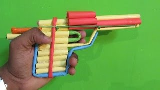 Hoe maak je een Paper Revolver dat Shoots Pistool met trigger  Easy Tutorial  10 Minutes [upl. by Sanson159]