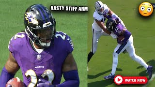 Derrick Henry BROKE OUT NASTY STIFF ARM 😳 Ravens vs Raiders 2024 Highlights [upl. by Azrim]