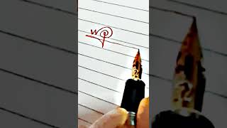 waqar ahmad name signature idea youtubeshorts shorts calligraphy signature [upl. by Motteo]