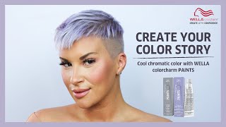 HOW TO CREATE A COOL VIOLET LOOK WITH WELLA COLORCHARM PAINTS ft KASSIA BARBO [upl. by Towrey352]