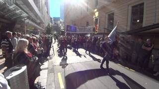 100th Anniversary Wellington ANZAC Day parade comes past Stewart Dawsons Corner [upl. by Coltson237]