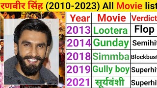 Ranveer Singh all movie list  Ranveer Singh hit or flop movie movie [upl. by Nodarse]