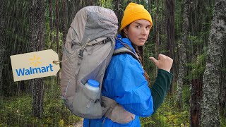 I Went Backpacking with ONLY Budget Gear From Walmart [upl. by Ridgley]