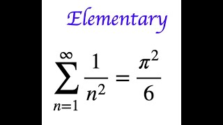 Infinite Sum of 1n2  Elementary Proof [upl. by Wilkins393]