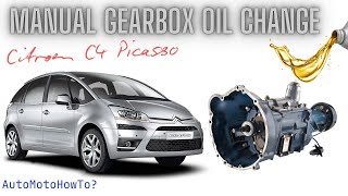 Citroen C4 Picasso replaced manual gearbox oil  huile de boîte de vitesses manuelle remplacée [upl. by Hadrian72]