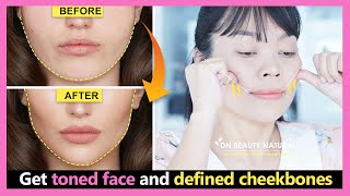 Cheekbones Lift Exercise  Get toned face amp lose fat face  Make a defined face and cheekbones [upl. by Ahsienahs]