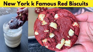 New York’s Famous Red Biscuits  Red Velvet Cookies  Fool Proof Recipe Humainthekitchen [upl. by Winton674]